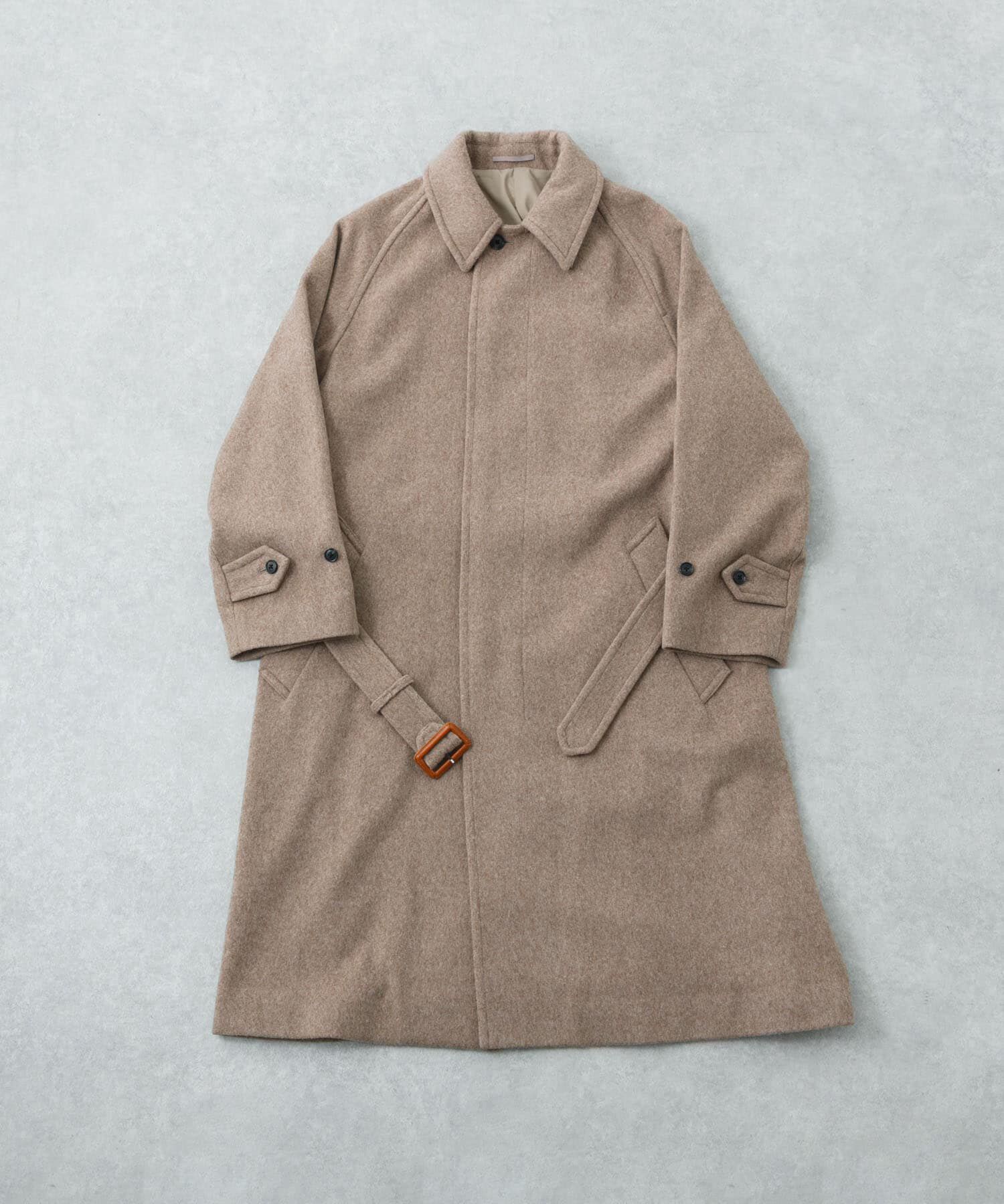 URBAN RESEARCH「WOOL BEAVER BELTED COAT」|ステンカラーコート|