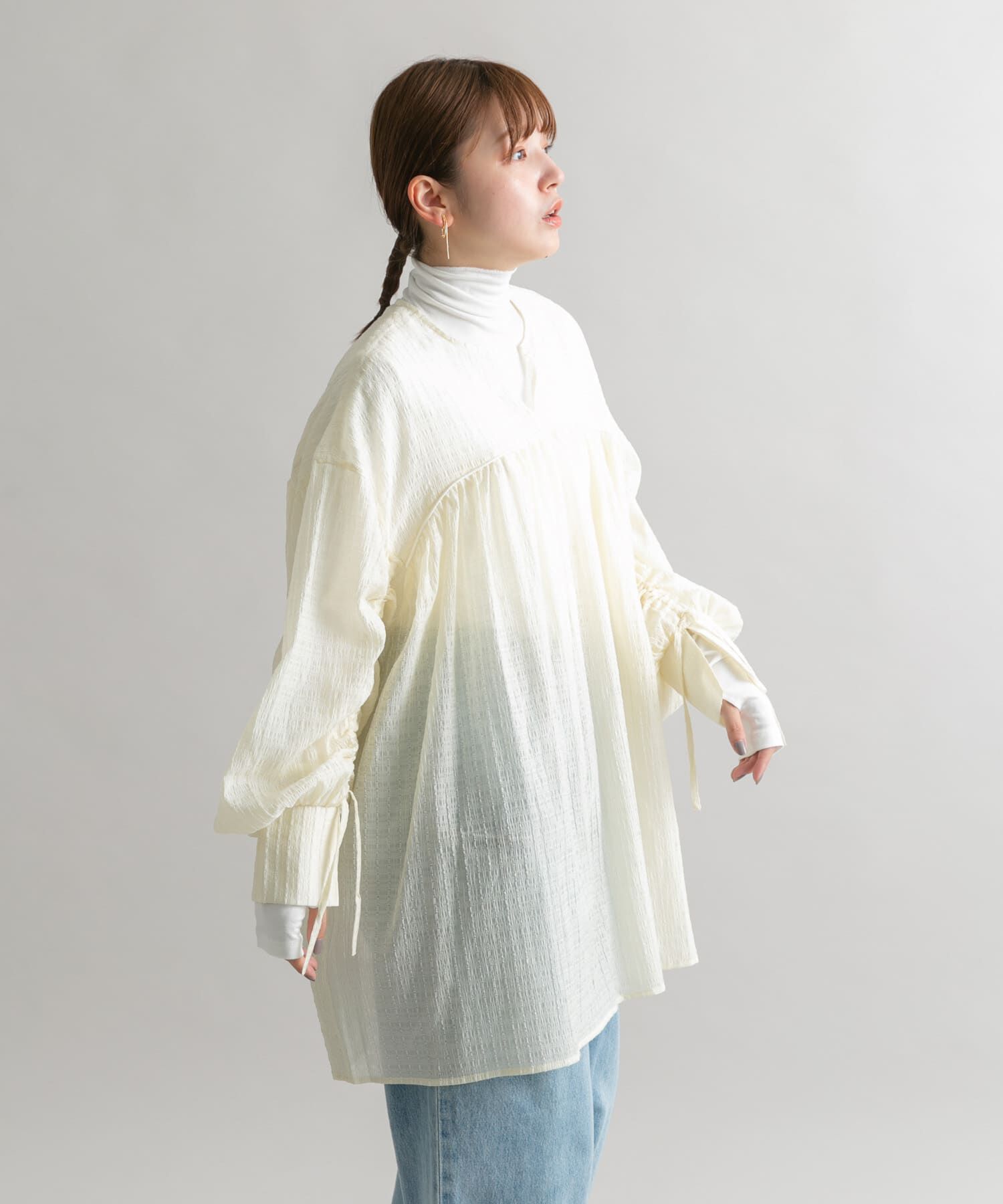  「ドロストスリーブミニワンピース」|ワンピース|