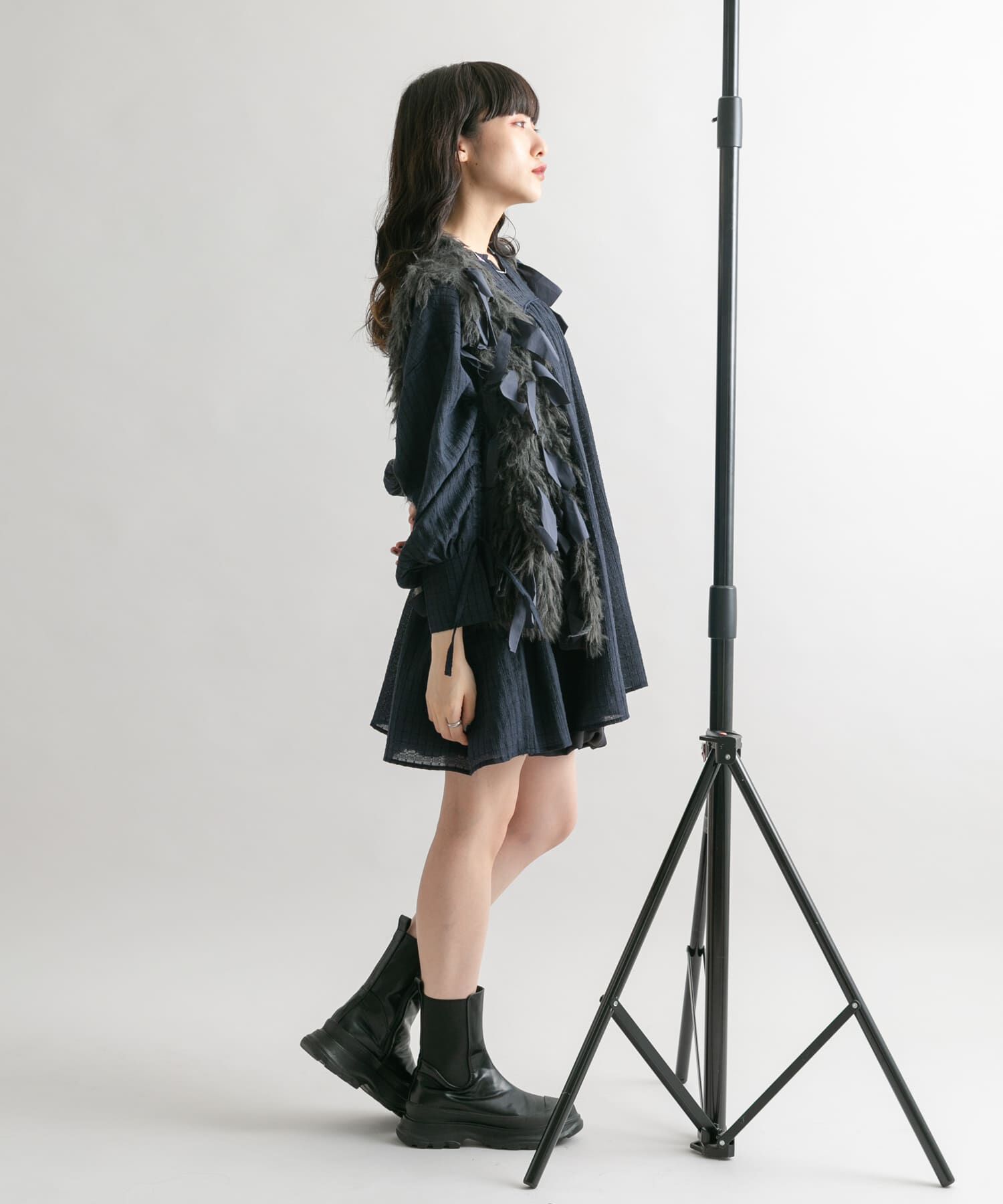  「ドロストスリーブミニワンピース」|ワンピース|