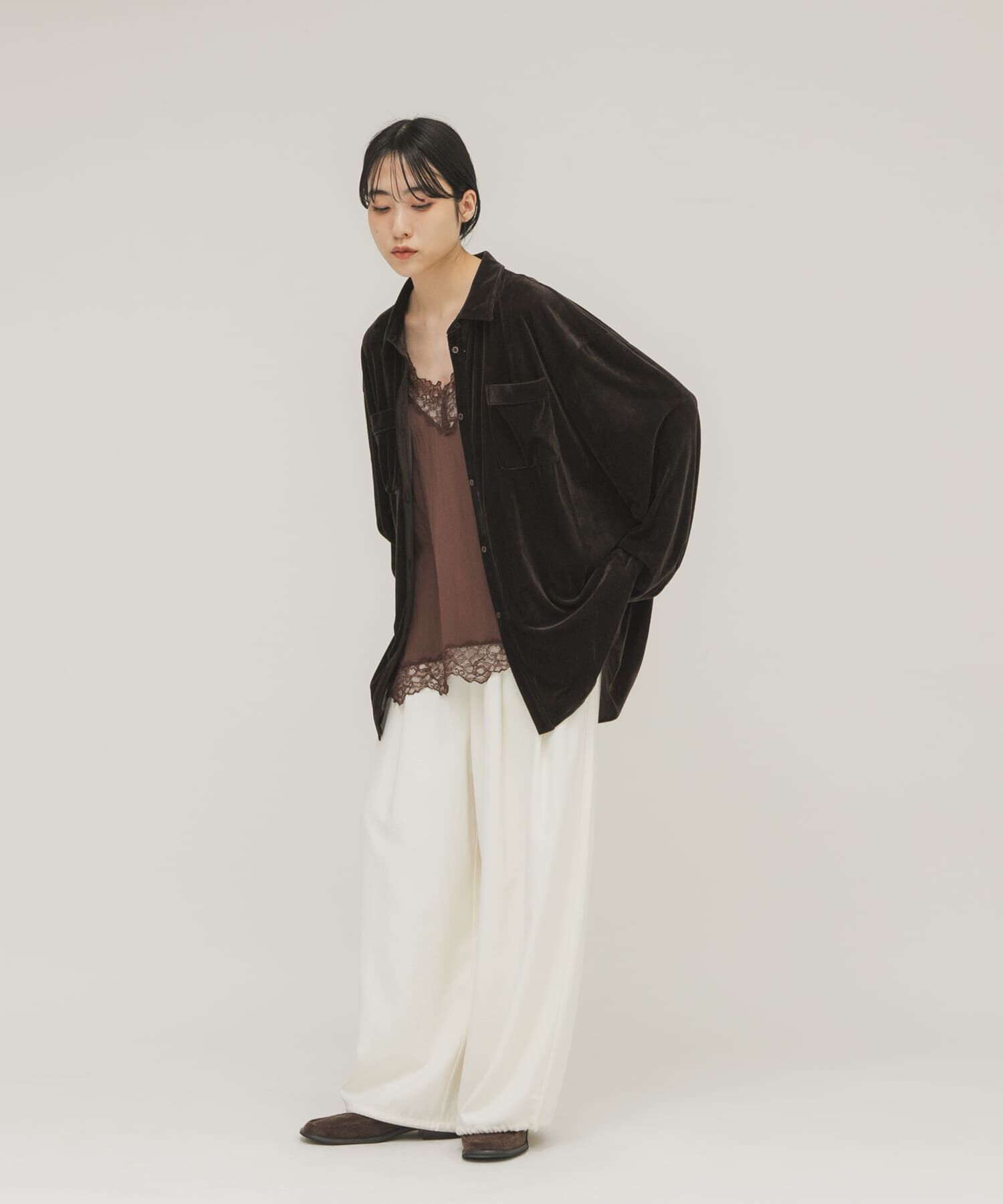 「シアーベロアルーズシャツ」|シャツ・ブラウス|