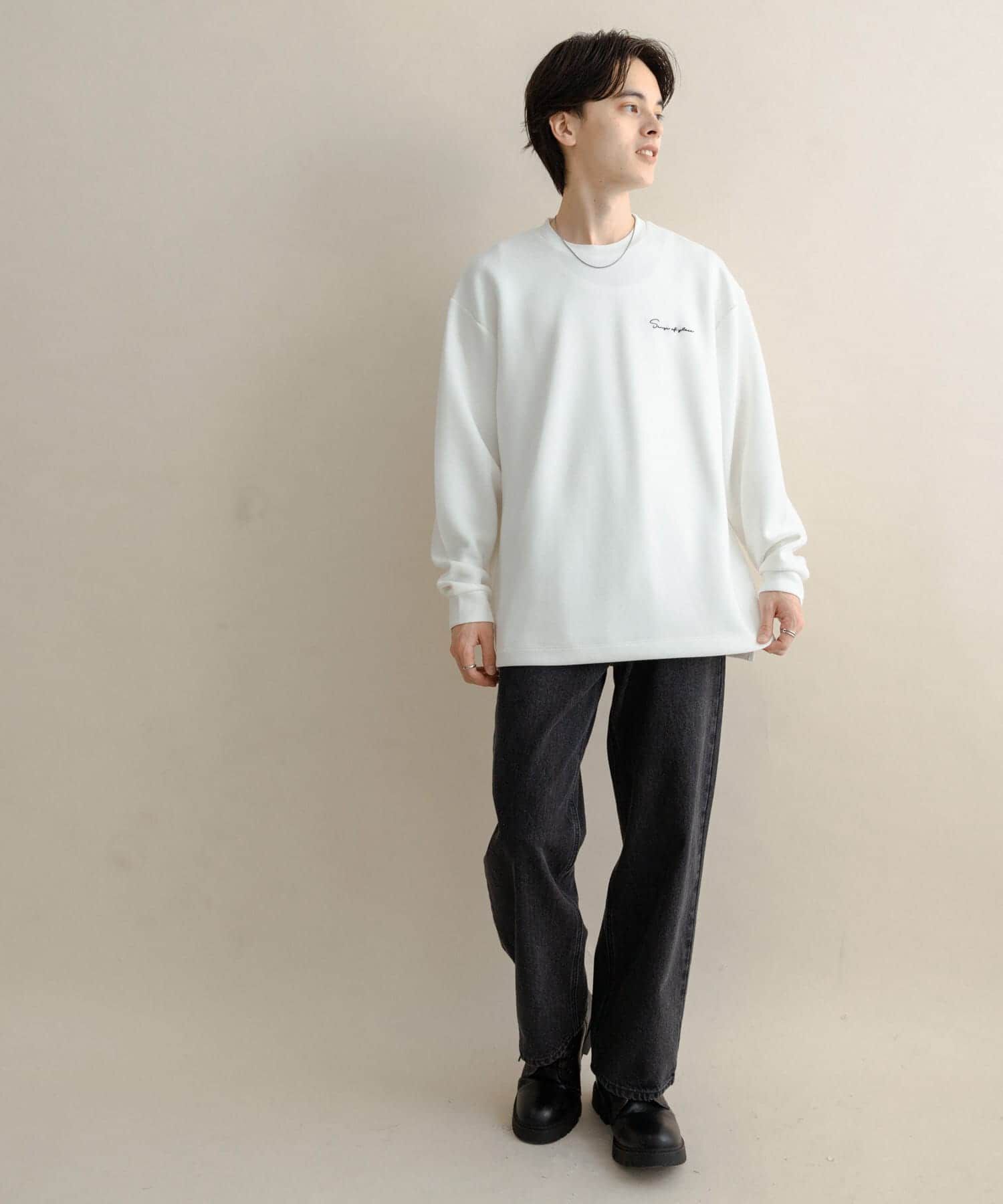 SENSE OF PLACE by URBAN RESEARCH「『一部WEB限定カラー』シシュウダンボールポンチロングTシャツ」|Tシャツ・カットソー|