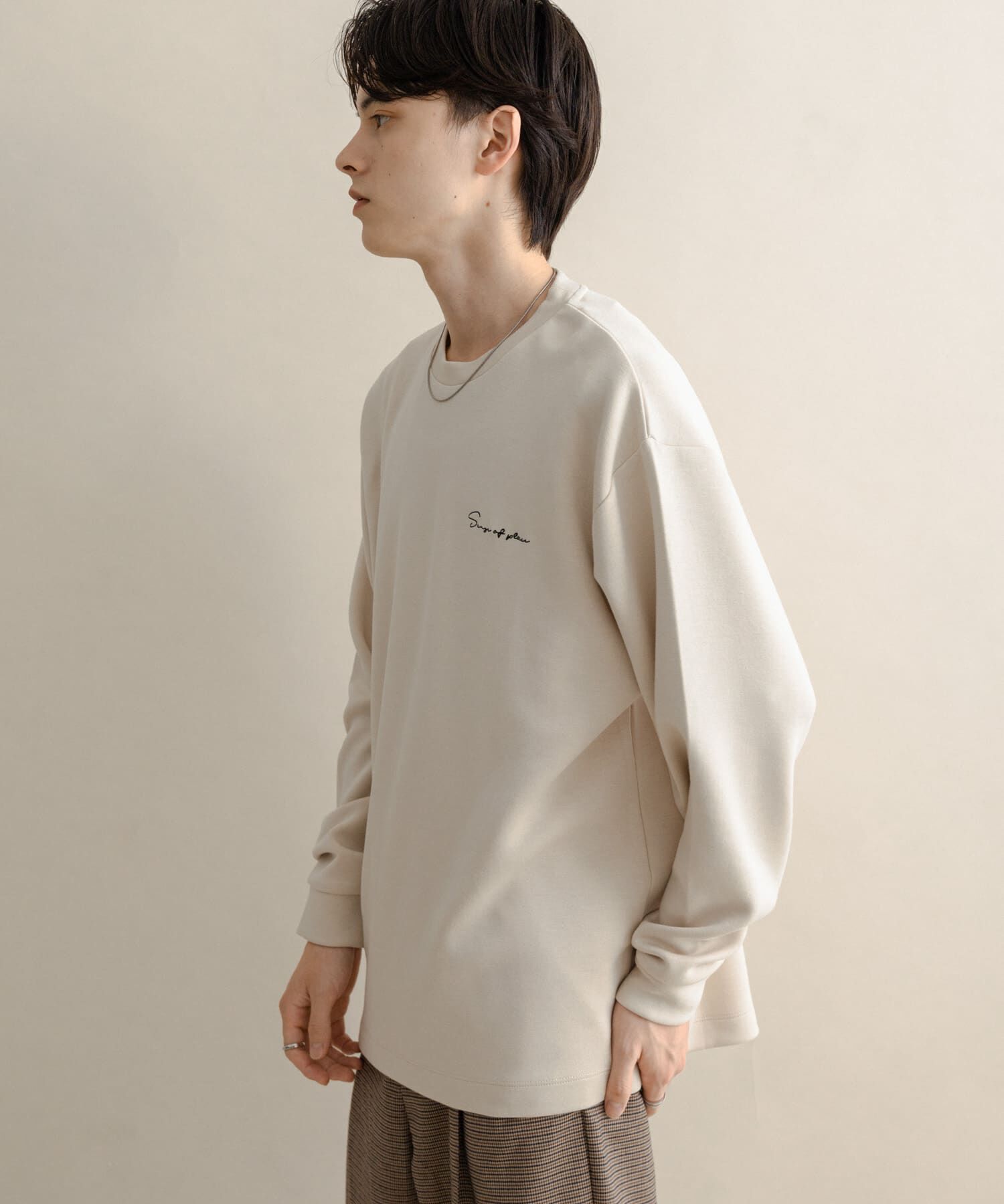 SENSE OF PLACE by URBAN RESEARCH「『一部WEB限定カラー』シシュウダンボールポンチロングTシャツ」|Tシャツ・カットソー|