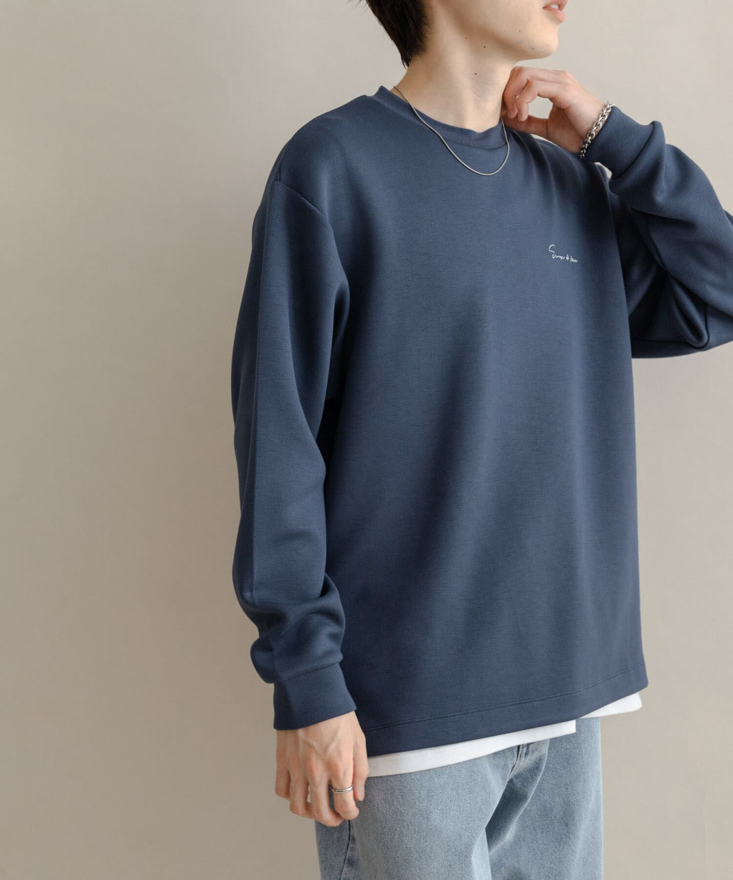 SENSE OF PLACE by URBAN RESEARCH「『一部WEB限定カラー』シシュウダンボールポンチロングTシャツ」|Tシャツ・カットソー|