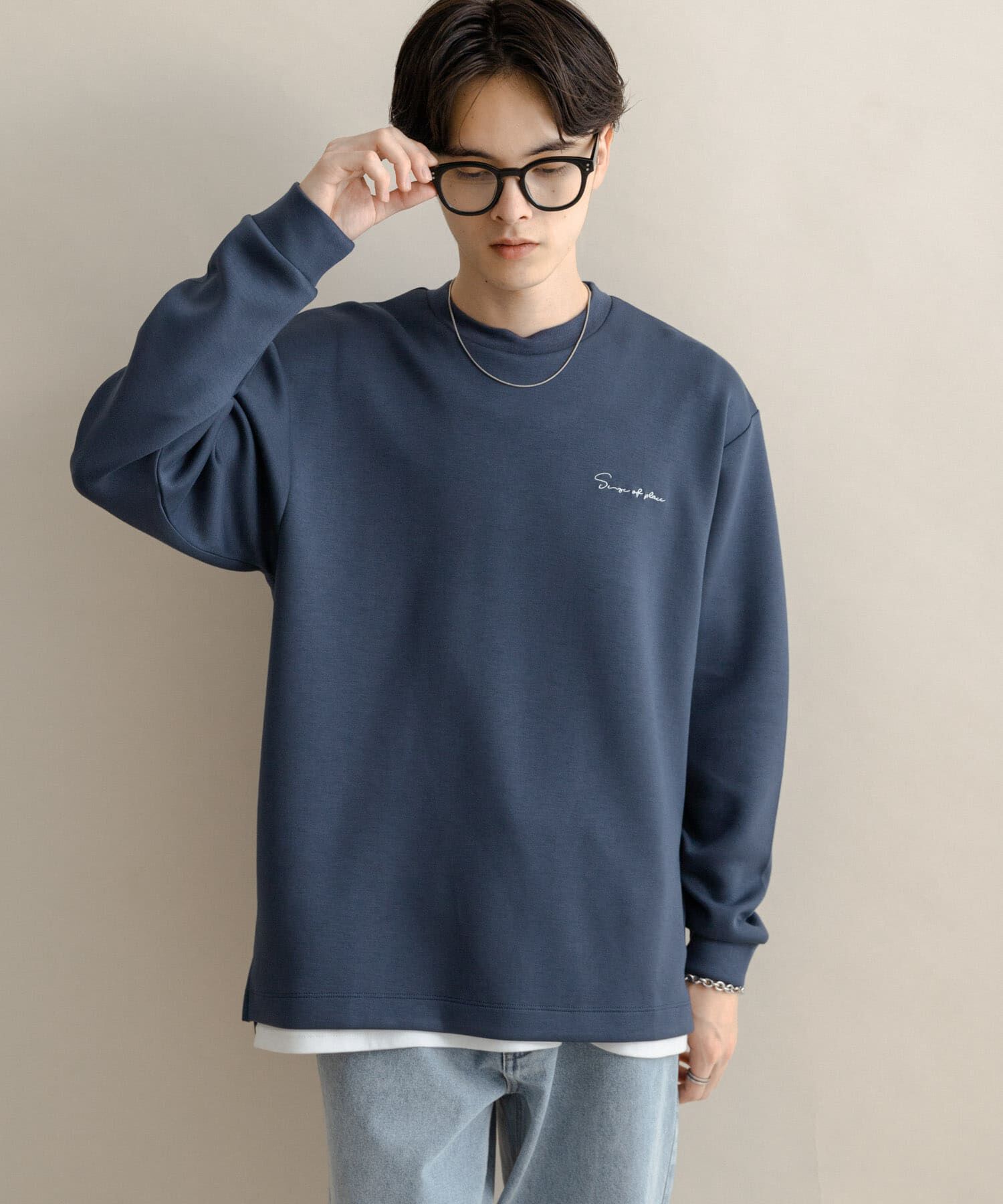 SENSE OF PLACE by URBAN RESEARCH「『一部WEB限定カラー』シシュウダンボールポンチロングTシャツ」|Tシャツ・カットソー|