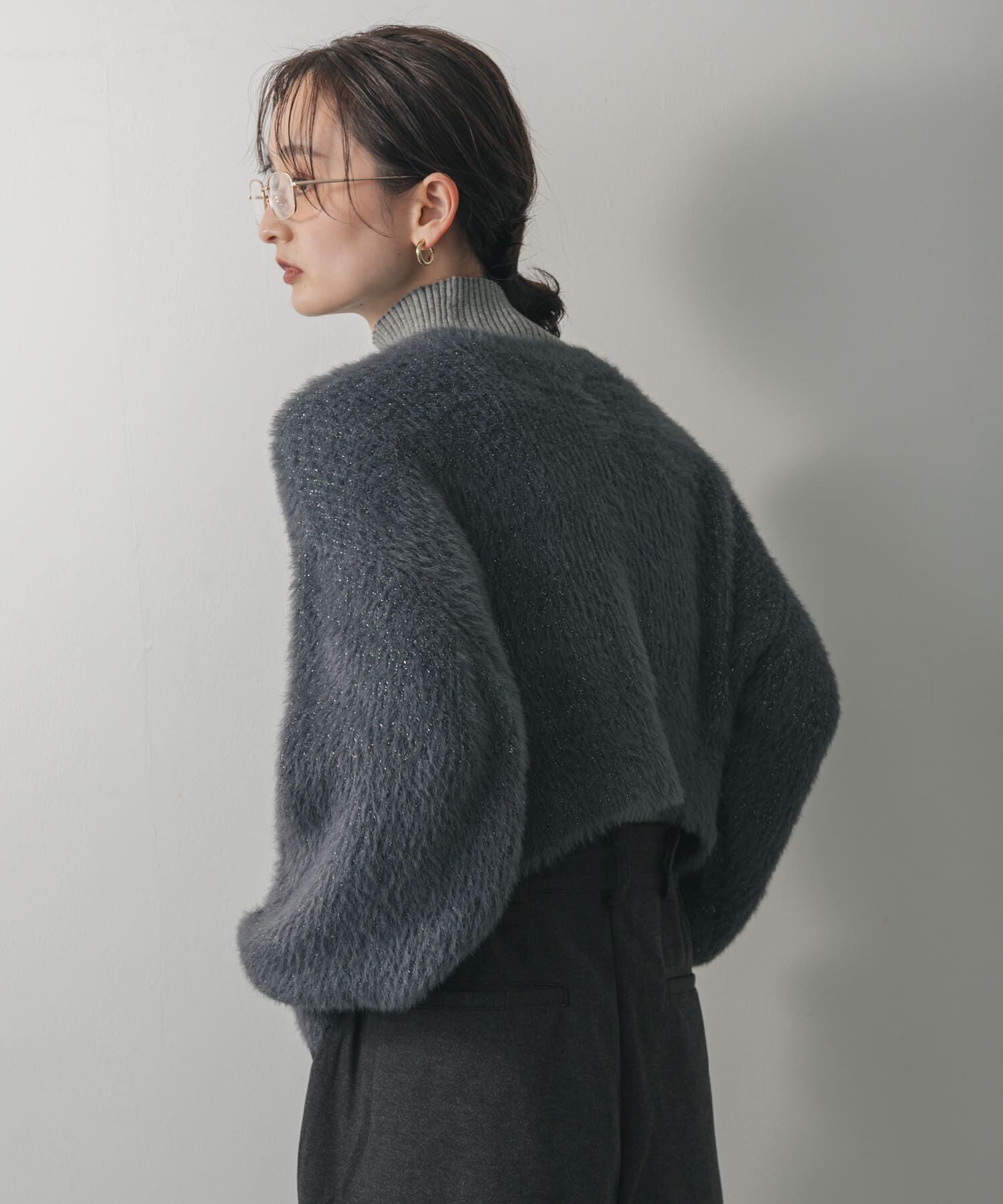 SENSE OF PLACE by URBAN RESEARCH「『一部WEB限定カラー』ラメシャギークロップドカーディガン」|カーディガン|