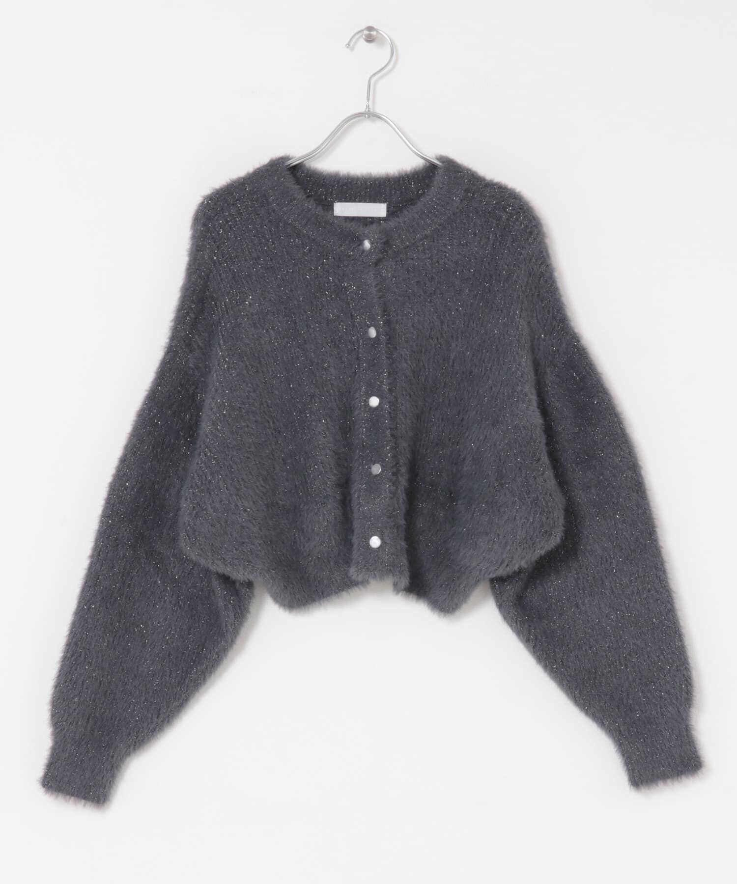 SENSE OF PLACE by URBAN RESEARCH「『一部WEB限定カラー』ラメシャギークロップドカーディガン」|カーディガン|