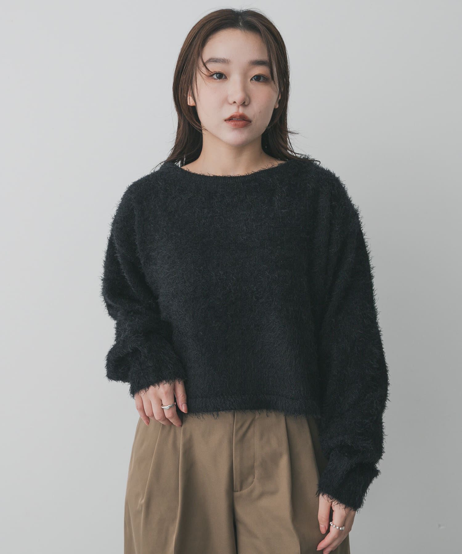 SENSE OF PLACE by URBAN RESEARCH「クロップドシャギーセーター」|ニット・セーター|