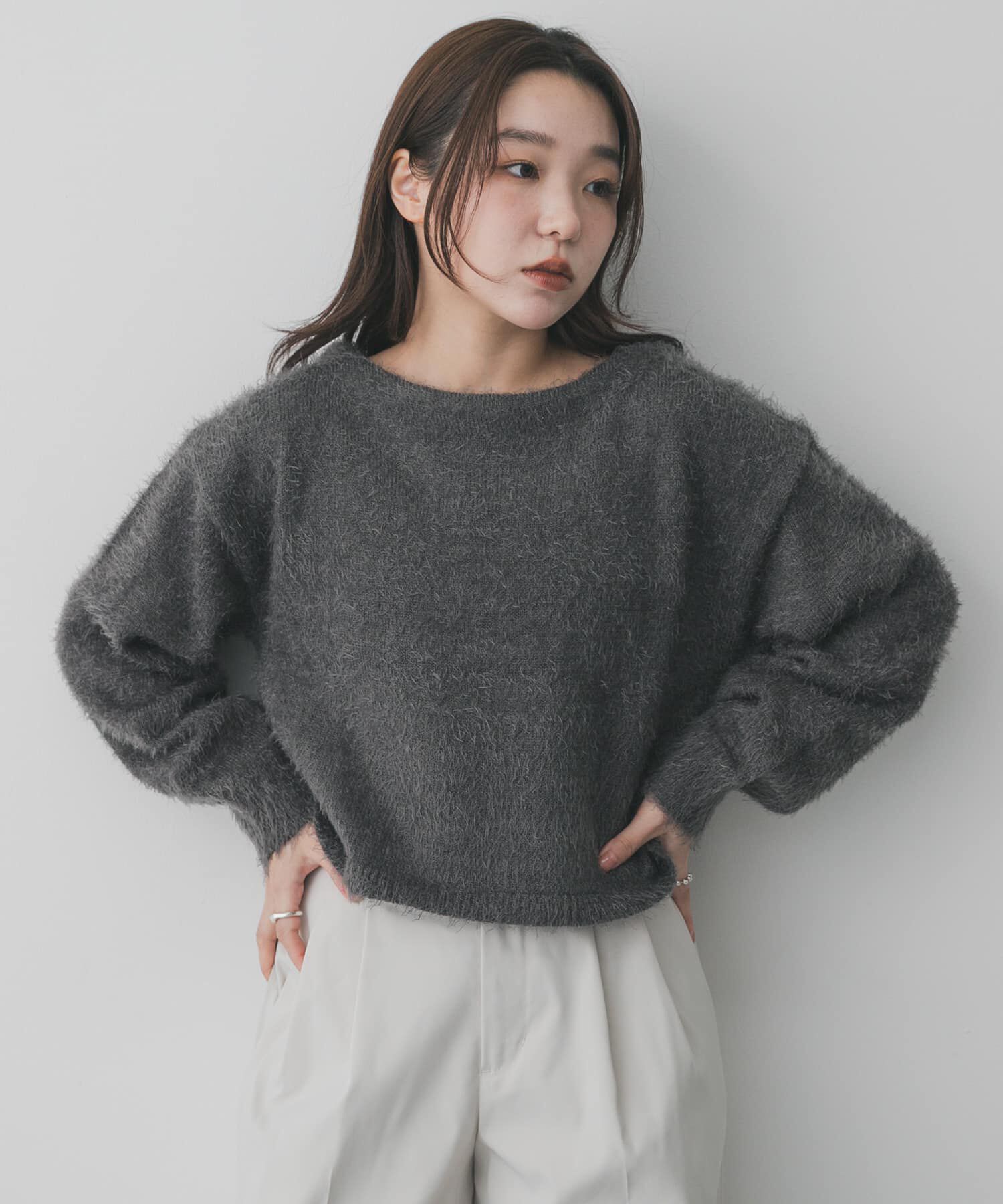 SENSE OF PLACE by URBAN RESEARCH「クロップドシャギーセーター」|ニット・セーター|