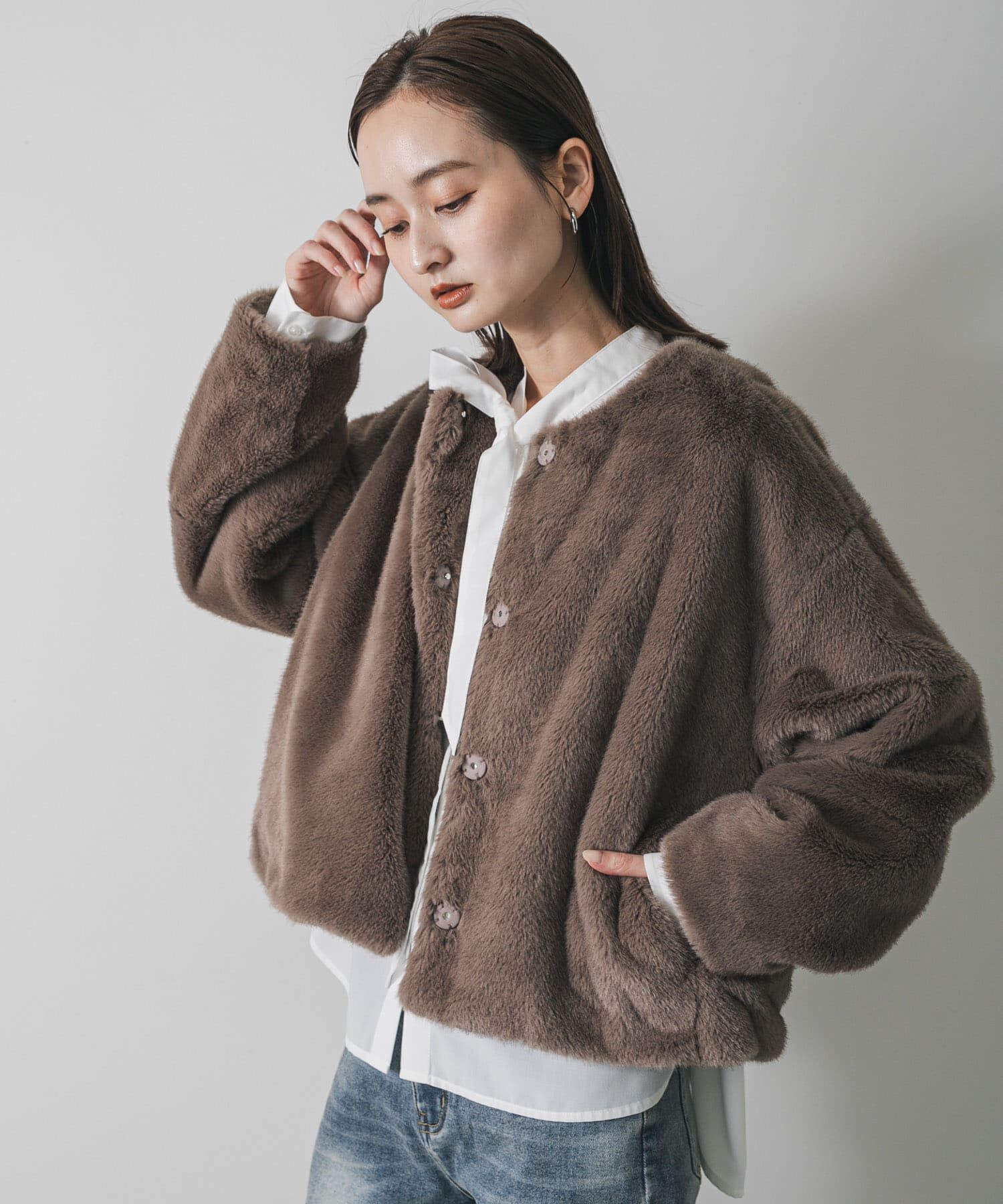 SENSE OF PLACE by URBAN RESEARCH「ファーブルゾン」|ブルゾン・スタジャン|