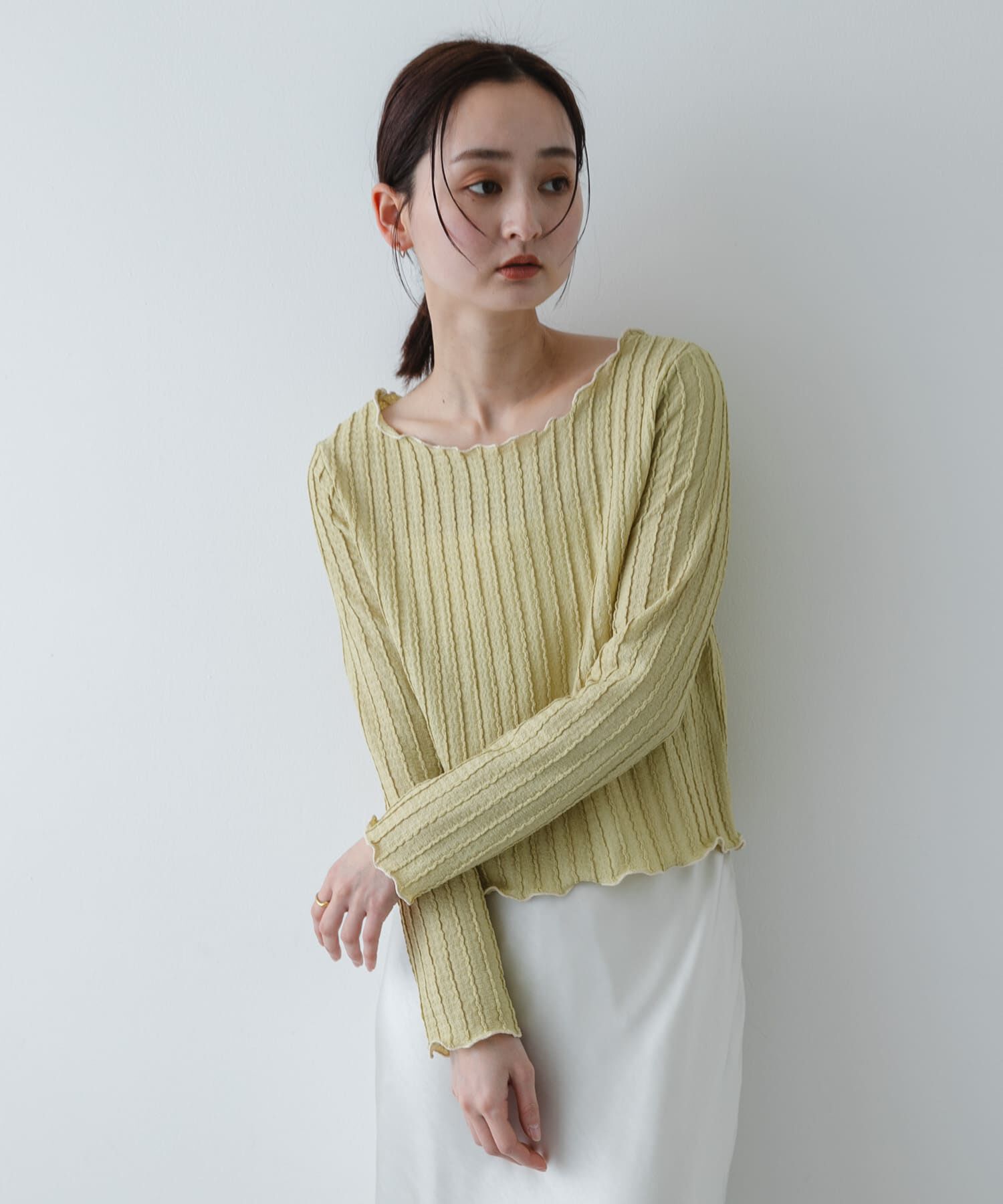 SENSE OF PLACE by URBAN RESEARCH「ジャガードクロップドトップ」|Tシャツ・カットソー|