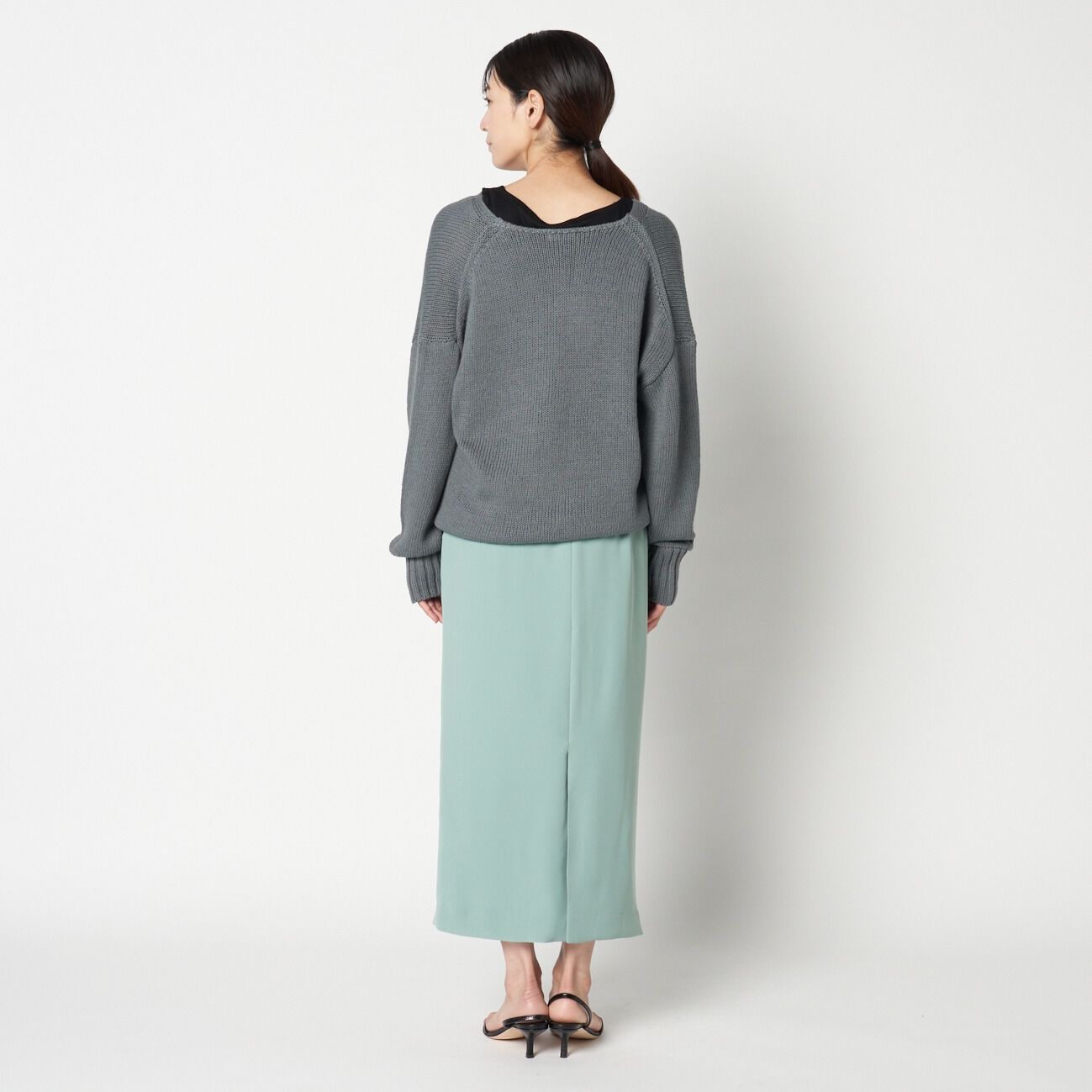 HELIOPOLE「HELIOPOLE SILKY DOUBLE TWILL LEAN SK」|スカート|