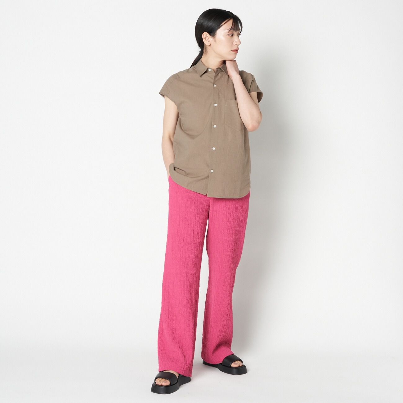 HELIOPOLE「HELIOPOLE ECO BOUCLE EASY PANTs」|チノ|