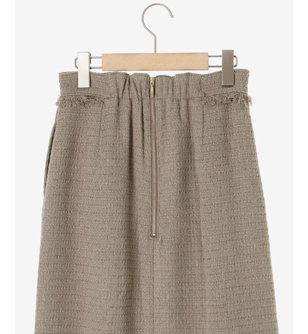 le.coeur blanc「ツイードフリンジストレートスカート」|スカート|