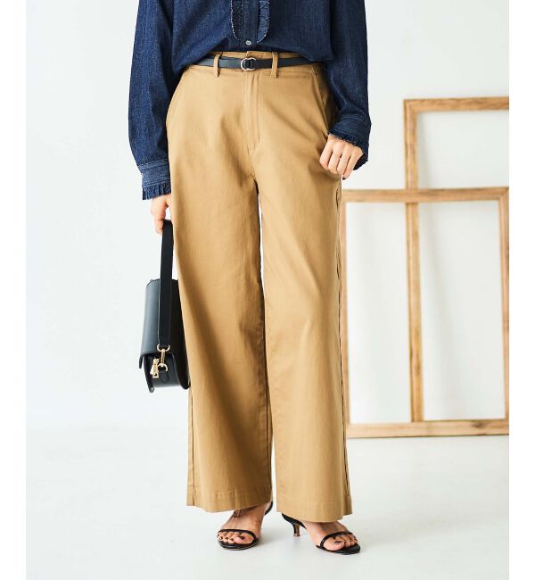 le.coeur blanc「ワイドストレートチノパン」|チノ|