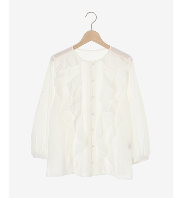le.coeur blanc「フロントフリルブラウス」|シャツ・ブラウス|