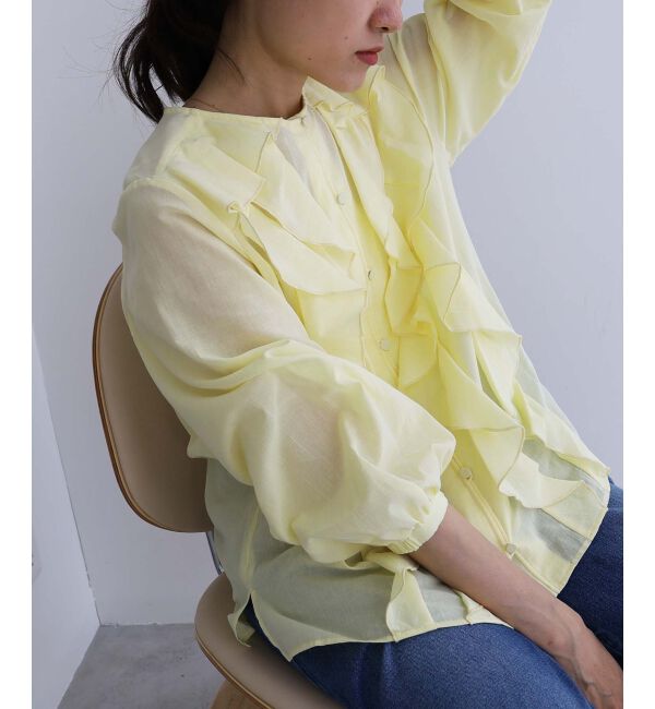 le.coeur blanc「フロントフリルブラウス」|シャツ・ブラウス|