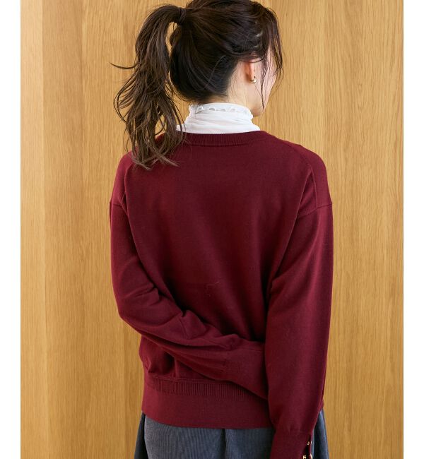  「スリーブボタンクループルオーバー」|ニット・セーター|