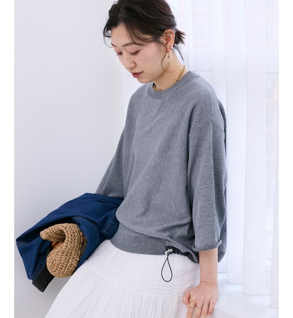  「スウェットライクニットプルオーバー」|ニット・セーター|