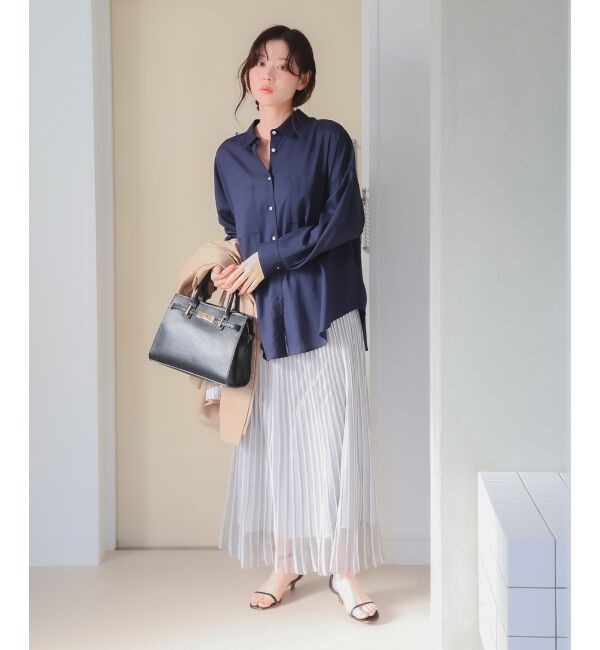  「ストライプフレアニットスカート」|スカート|