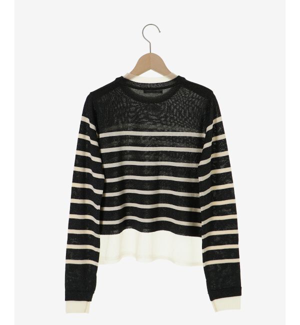  「レイヤードライクシアーボーダープルオーバー」|ニット・セーター|