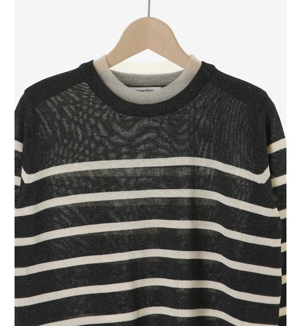  「レイヤードライクシアーボーダープルオーバー」|ニット・セーター|