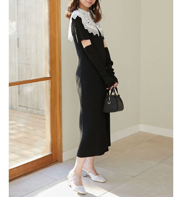 MAJESTICLEGON「レースカラーマルチwayニットワンピ」|その他|