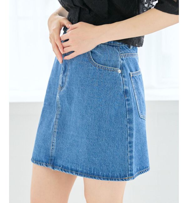 MAJESTICLEGON「ハイウエストデニムミニスカート」|スカート|