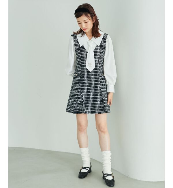 MAJESTICLEGON「前後2wayミニジャンスカ」|ジャンパースカート|