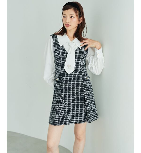 MAJESTICLEGON「前後2wayミニジャンスカ」|ジャンパースカート|