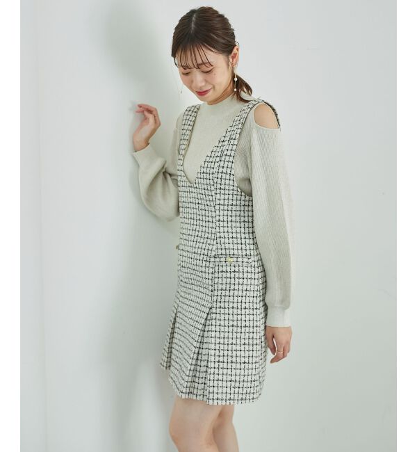 MAJESTICLEGON「前後2wayミニジャンスカ」|ジャンパースカート|