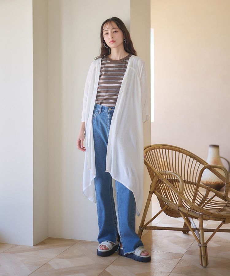 earth music&ecology「レーヨンビッグシャツチュニック」|チュニック|