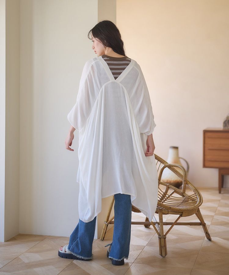 earth music&ecology「レーヨンビッグシャツチュニック」|チュニック|
