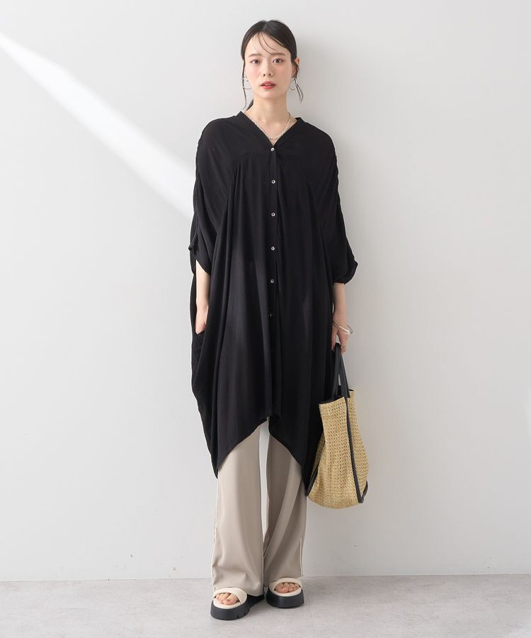 earth music&ecology「レーヨンビッグシャツチュニック」|チュニック|