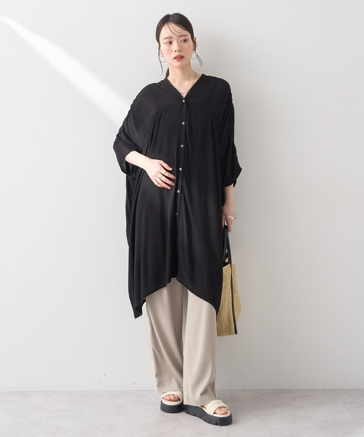 earth music&ecology「レーヨンビッグシャツチュニック」|チュニック|