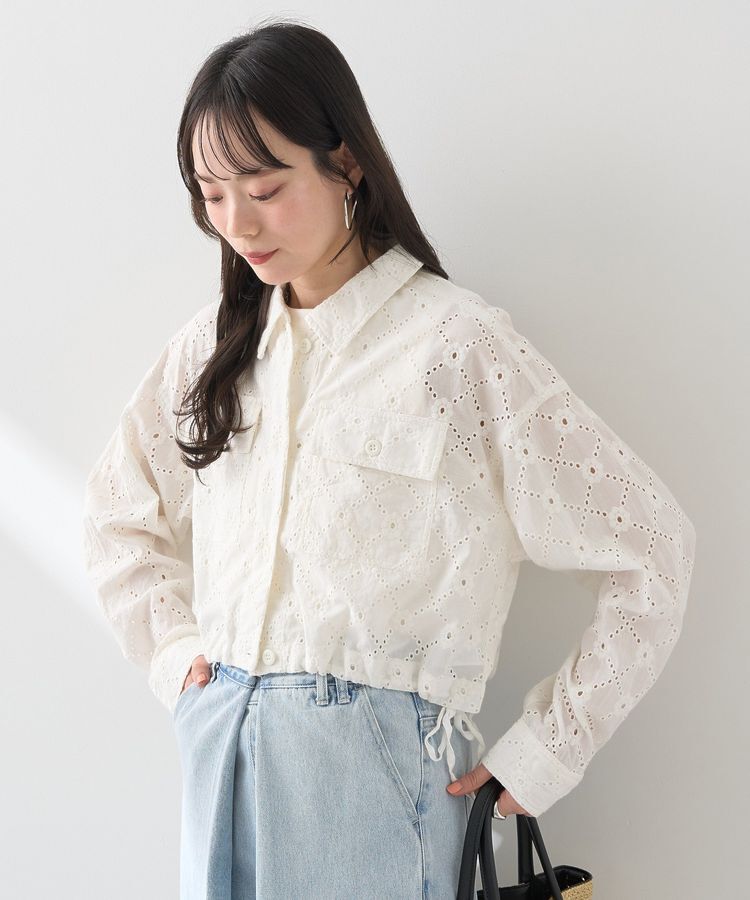 earth music&ecology「レースブルゾン」|ブルゾン・スタジャン|