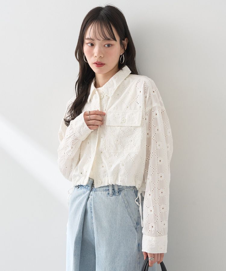 earth music&ecology「レースブルゾン」|ブルゾン・スタジャン|