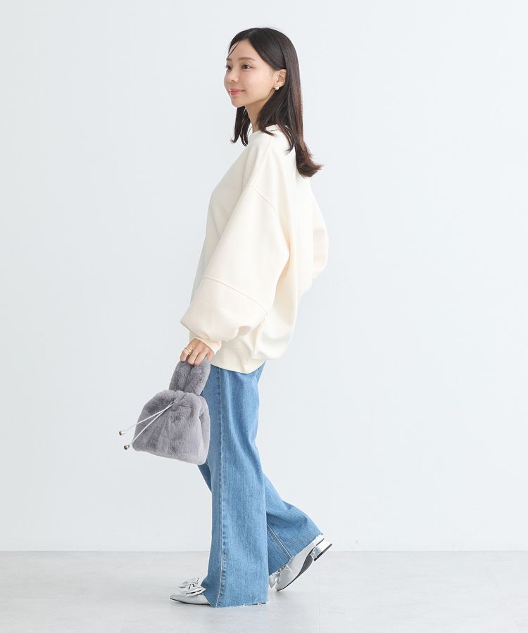 earth music&ecology「ダンボールニットバックZIPチュニック」|チュニック|