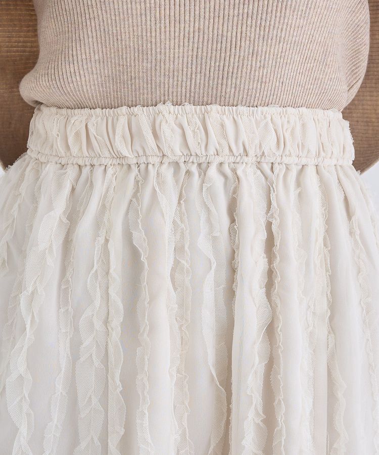 earth music&ecology「エンブロイダリーチュールティアードスカート」|スカート|