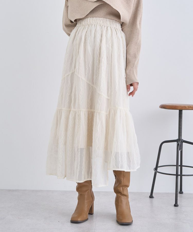 earth music&ecology「エンブロイダリーチュールティアードスカート」|スカート|