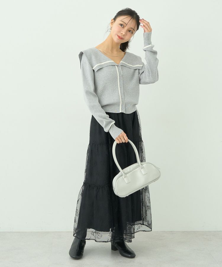 earth music&ecology「ビッグカラーカーディガン」|カーディガン|