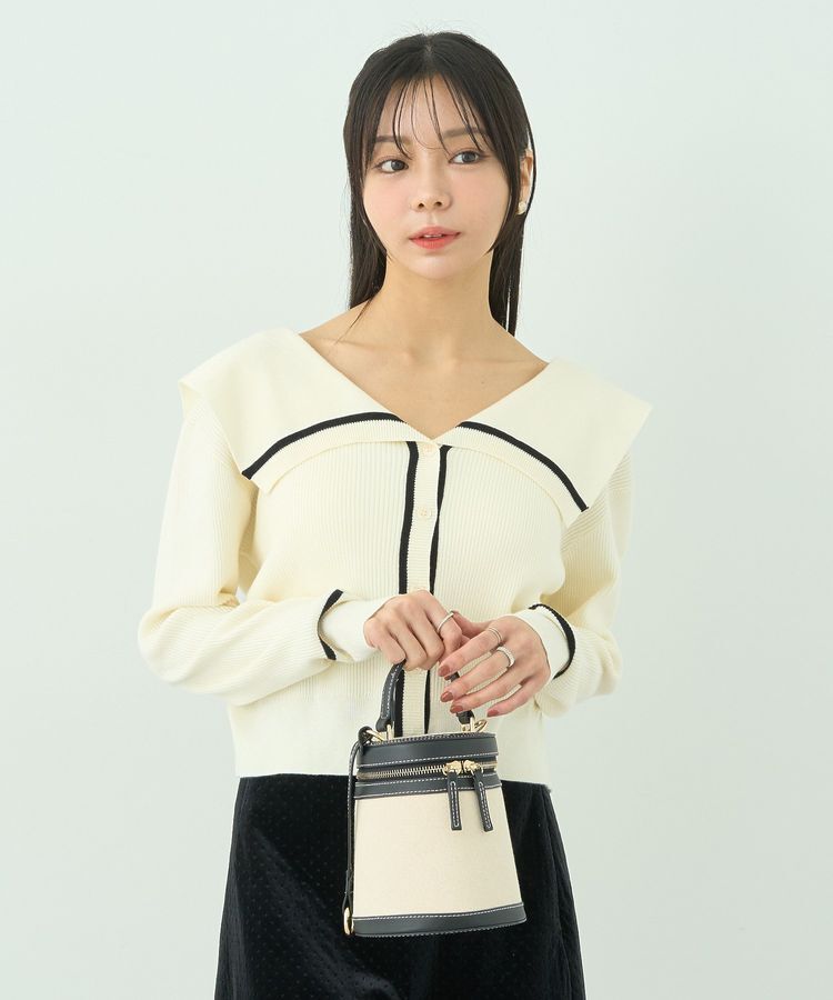 earth music&ecology「ビッグカラーカーディガン」|カーディガン|