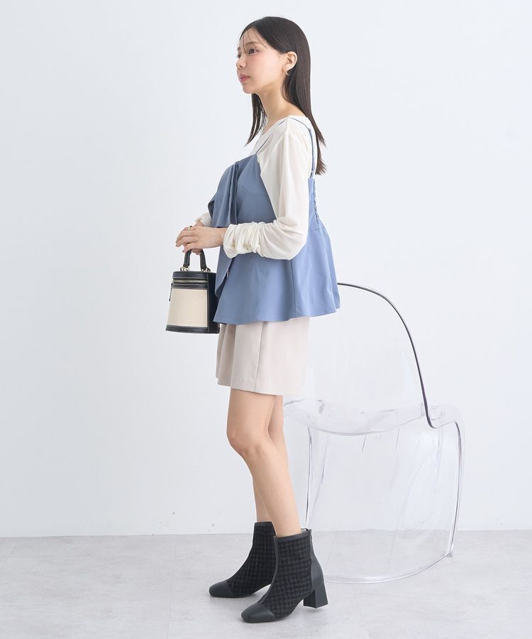 earth music&ecology「フロントリボンビスチェ」|ベスト・ジレ|