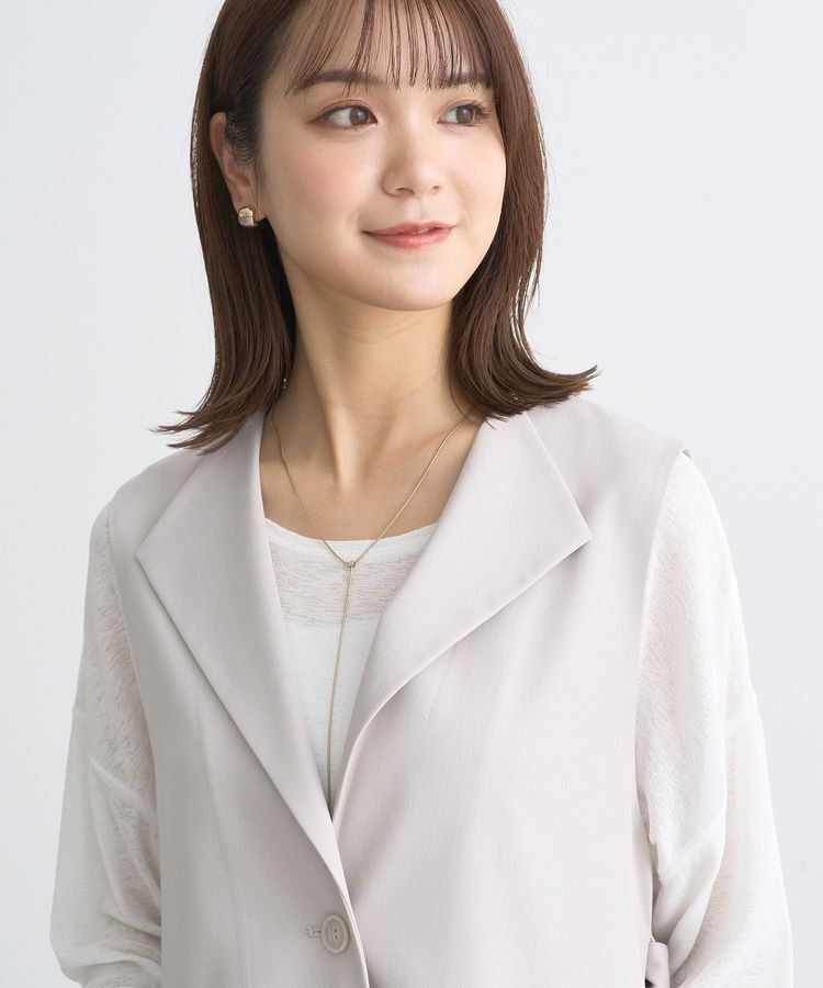 earth music&ecology「ミドル丈ジレ」|ベスト・ジレ|