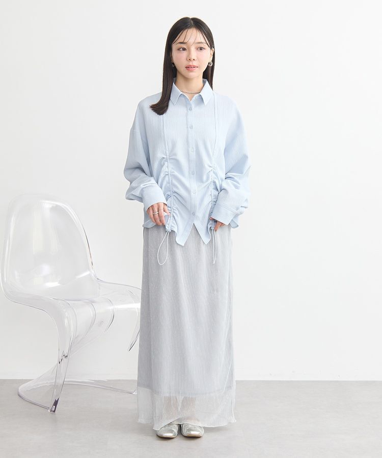 earth music&ecology「ドロストギャザーシャツ」|シャツ・ブラウス|