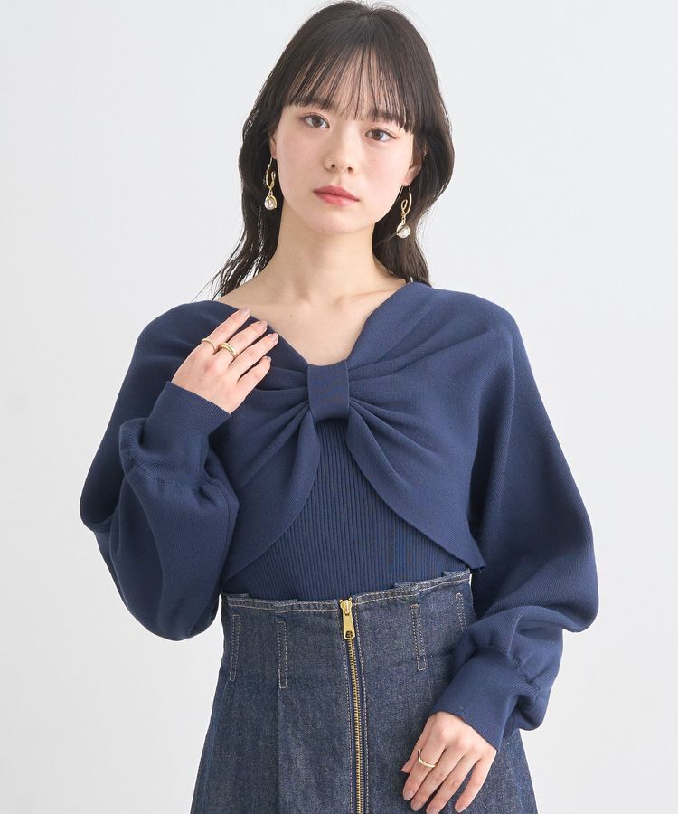 earth music&ecology「リボンニットアンサンブル」|ニット・セーター|