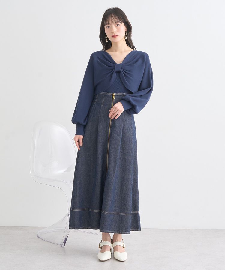 earth music&ecology「リボンニットアンサンブル」|ニット・セーター|