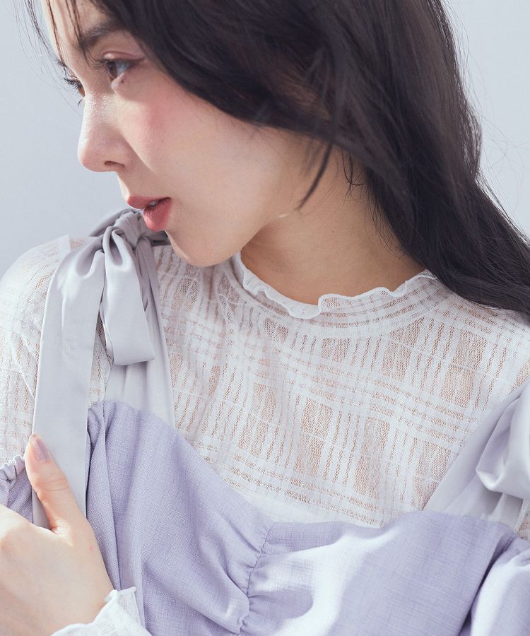 earth music&ecology「シアーチェックプルオーバー」|Tシャツ・カットソー|