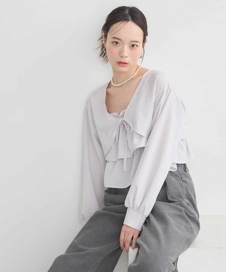 earth music&ecology「ティアードアンサンブルブラウス」|シャツ・ブラウス|