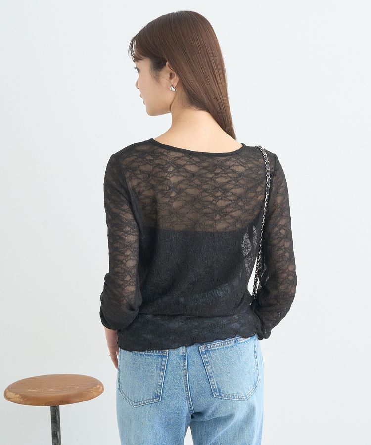 earth music&ecology「シアーレースプルオーバー」|Tシャツ・カットソー|