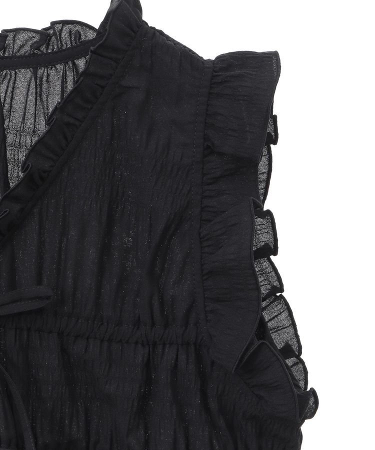 earth music&ecology「フロントリボンシャーリングベスト」|ベスト・ジレ|